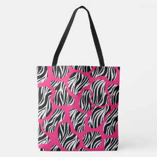 Tote Bag Rayure de zèbre abstraite audacieuse
