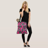 Tote Bag Rayure de zèbre abstraite audacieuse (Sur le modèle)