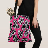 Tote Bag Rayure de zèbre abstraite audacieuse (De près)