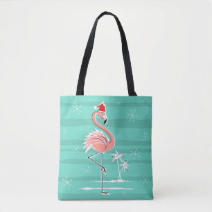 Tote Bag Rayure partout fourre-tout de Flamant rose de Noë