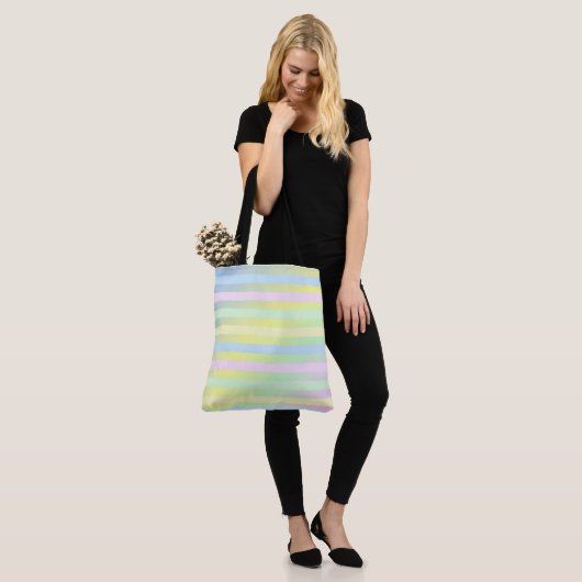 Tote Bag Rayures (Sur le modèle)