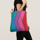 Tote Bag rayures Abstraites, colorées, (De près)