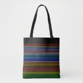 Tote Bag Rayures arc-en-ciel (Devant)