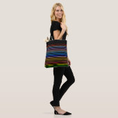 Tote Bag Rayures arc-en-ciel (Sur le modèle)