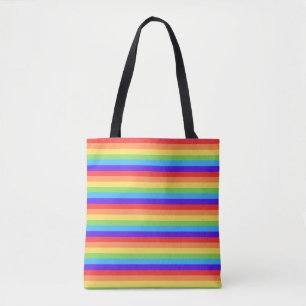 Tote Bag Rayures arc-en-ciel audacieuses