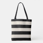 Tote Bag Rayures blanches et noires d'ivoire  (Dos)