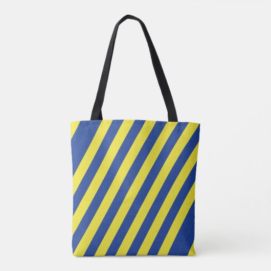 Tote Bag Rayures bleu foncé et jaune (Dos)