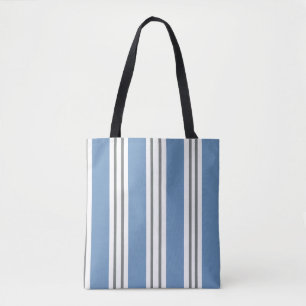 Tote Bag Rayures Bleues et Blanches Côtières