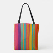 Tote Bag Rayures Brillantes Rétro 60 MOD (Dos)