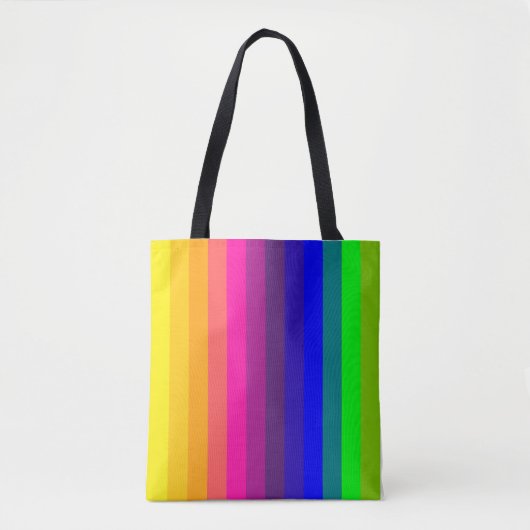 Tote Bag Rayures Colorées (Devant)