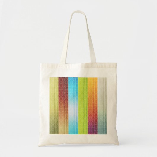 Tote Bag Rayures colorées multi lumineuses (Devant)