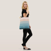 Tote Bag Rayures Côtières  (Sur le modèle)