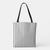 Tote Bag Rayures crème vert olive  (Dos)