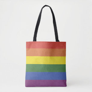 Tote Bag Rayures d'arc-en-ciel
