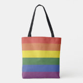 Tote Bag Rayures d'arc-en-ciel (Dos)