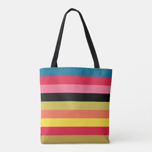 Tote Bag Rayures de cascade arc-en-ciel (Dos)