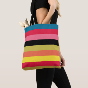 Tote Bag Rayures de cascade arc-en-ciel
