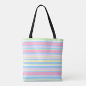 Tote Bag Rayures de couleurs pastel (Dos)