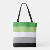 Tote Bag Rayures de fierté Aromantique (Dos)