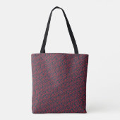 Tote Bag Rayures de zèbre bordeaux Motif Verset biblique Ch (Dos)