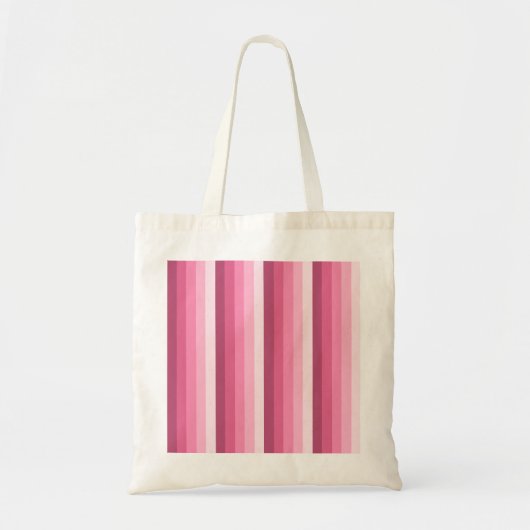 Tote Bag Rayures d'ombre rose (Devant)