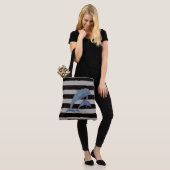 Tote Bag Rayures et dauphins (Sur le modèle)
