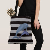 Tote Bag Rayures et dauphins (De près)