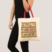 Tote Bag Rayures florales vintages (Devant (produit))