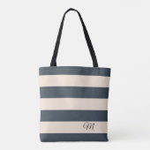 Tote Bag Rayures Gris Charbon (Dos)