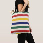 Tote Bag Rayures horizontales colorées (De près)