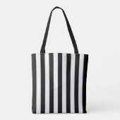 Tote Bag Rayures Intemporelles Noir & Blanc (Dos)