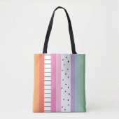 Tote Bag Rayures Pop Fantaisistes (Devant)