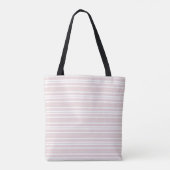 Tote Bag rayures rose et blanche (Dos)