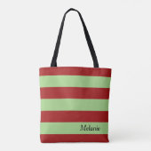 Tote Bag Rayures Rouge Foncé (Dos)