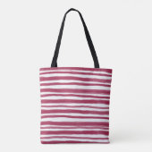 Tote Bag Rayures rouges Bordeaux (Dos)