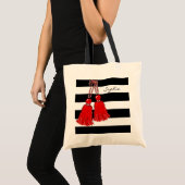 TOTE BAG RAYURES ROUGES CHICS DE TOTE_CHRISTMAS (Devant (produit))