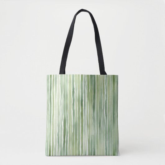Tote Bag Rayures Vertes (Devant)