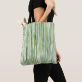 Tote Bag Rayures Vertes (De près)