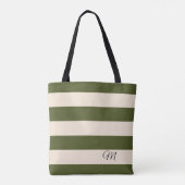 Tote Bag Rayures vertes de l'armée (Dos)