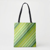 Tote Bag Rayures vertes et jaunes (Devant)