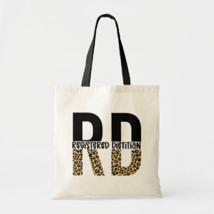 Tote Bag RD Enregistré Diététiste Cheetah Imprimer Cadea