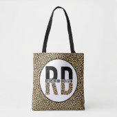 Tote Bag RD Enregistré Diététiste Cheetah Imprimer Cadeaux (Devant)