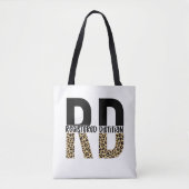 Tote Bag RD Enregistré Diététiste Cheetah Imprimer Cadeaux  (Devant)