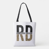 Tote Bag RD Enregistré Diététiste Cheetah Imprimer Cadeaux  (Dos)