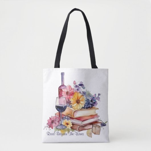 Tote Bag Read Between Wines (Devant)