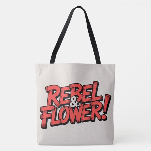 Tote Bag Rebel Flower (Voorkant)