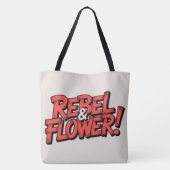 Tote Bag Rebel Flower (Achterkant)