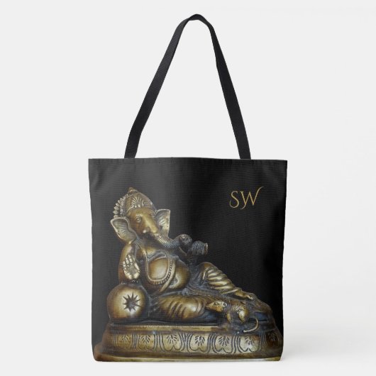 Tote Bag Recaler Ganesha avec (ou sans) vos initiales (Devant)