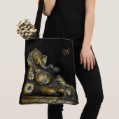 Tote Bag Recaler Ganesha avec (ou sans) vos initiales (De près)