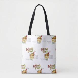 TOTE BAG RECETTE DE COCKTAIL MAI TAI ART